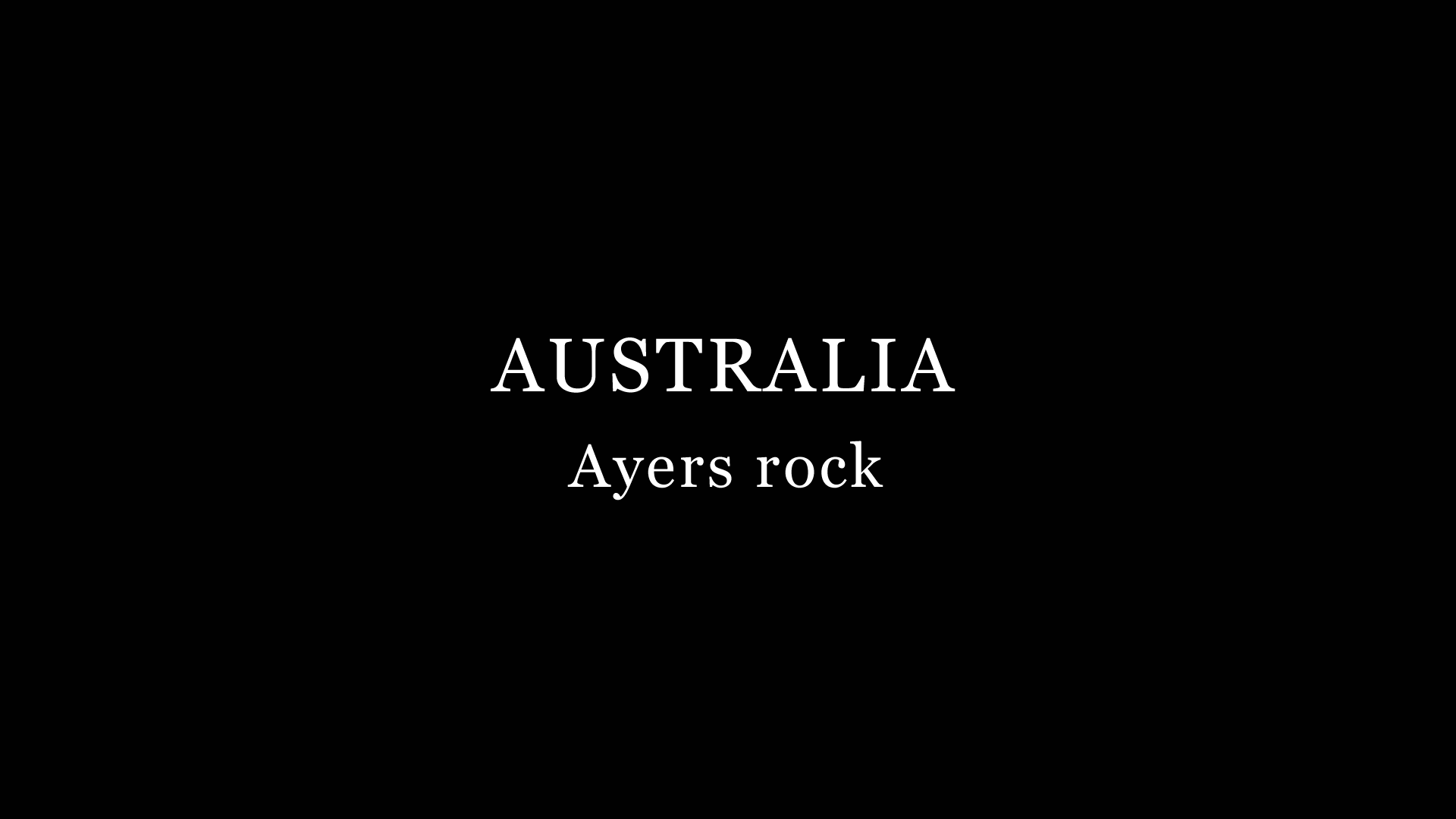 AUSTRALIA-Ayers rock